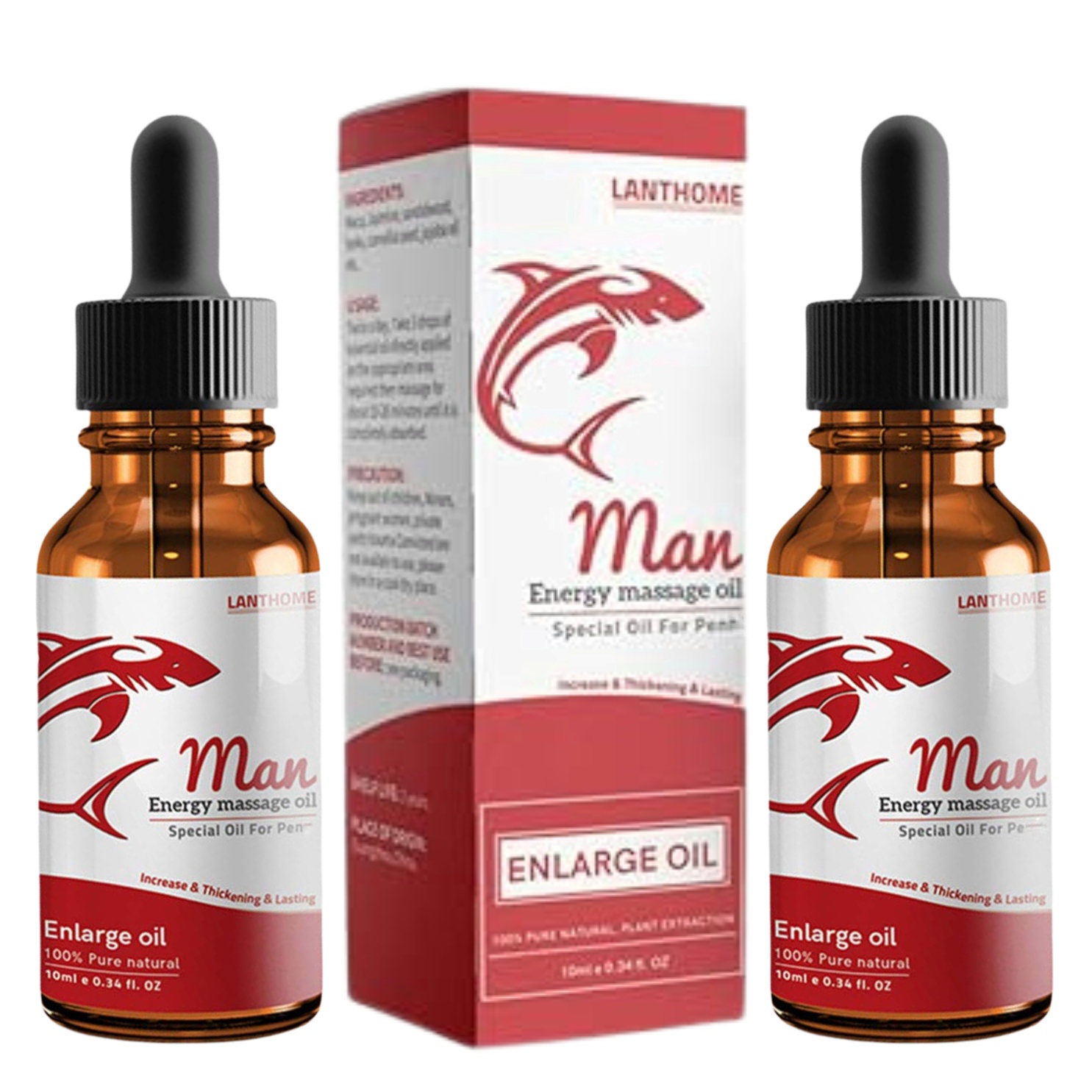 Lanthome Size Increase Massage Oil for Men
