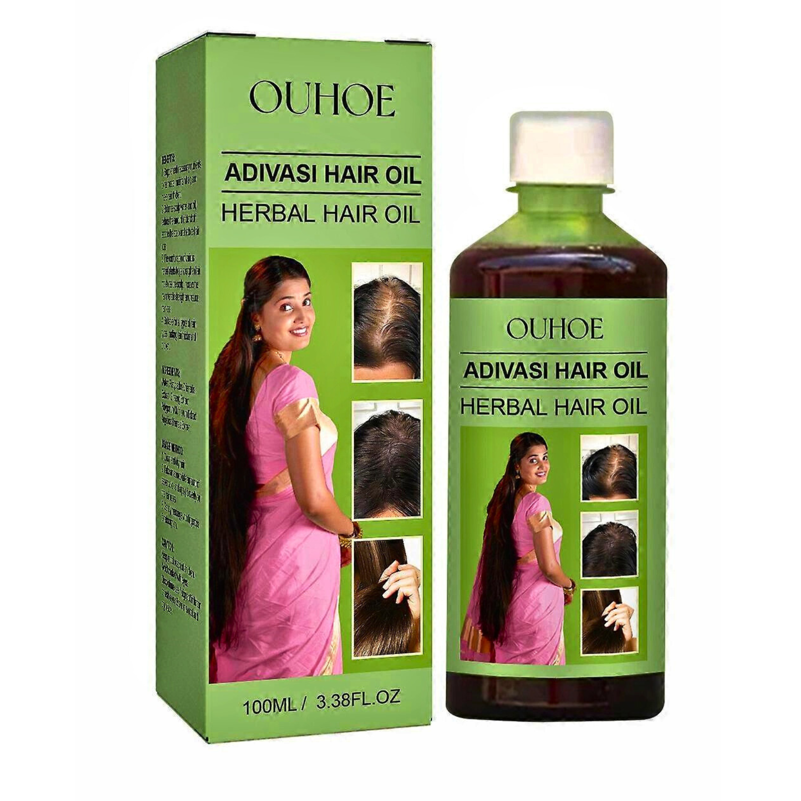 Original OUHOE Adivasi Herbal Hair Oil - 100ml - Image 3
